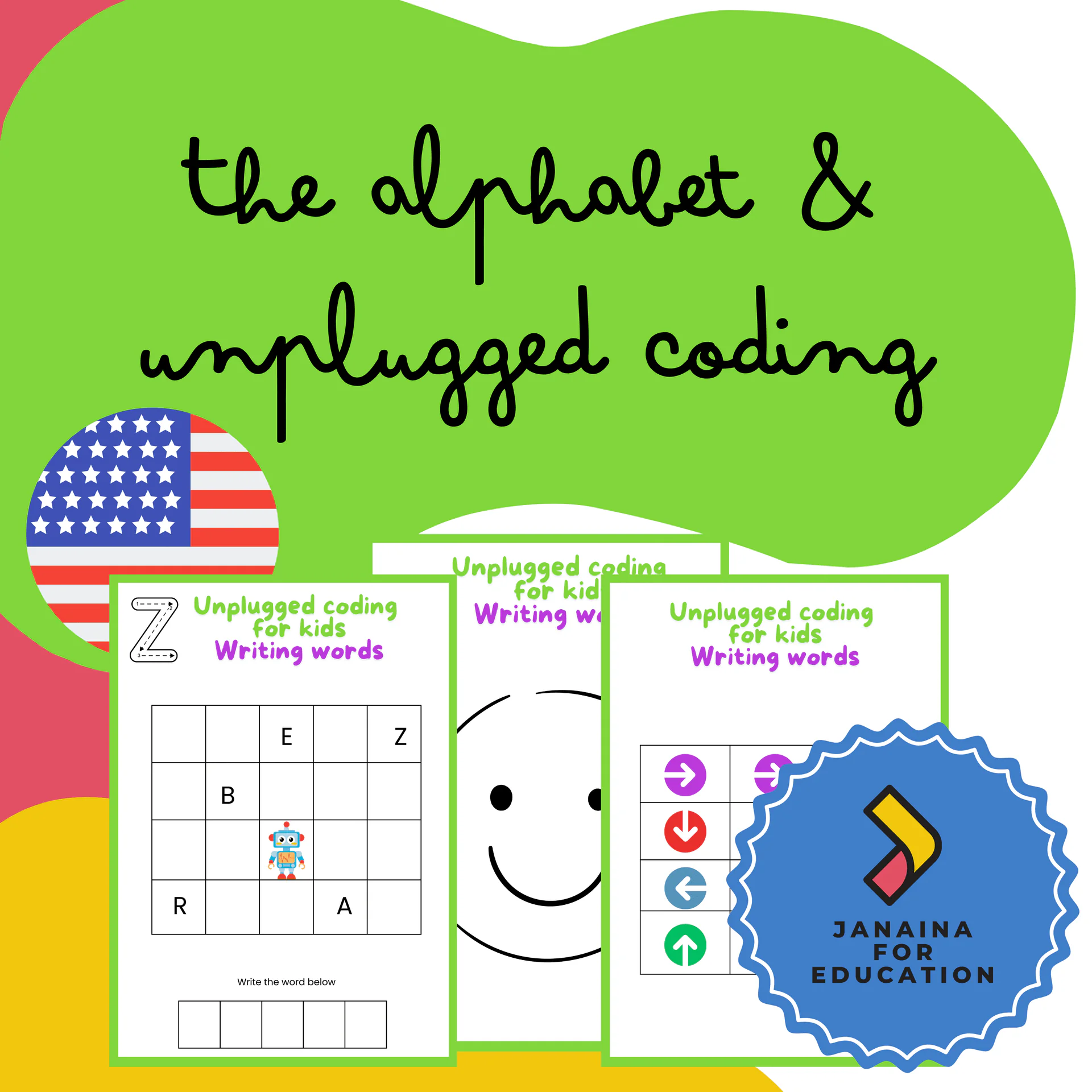 55 literacy and unplugged coding worksheets | Tá Pronto